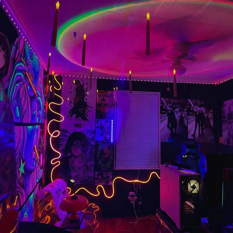 Valentine‘S Day Fall Sunset Lamp Projector Light 180° Adjustable Sunset Mood Lamp, 4 Modes, Remote Control RGB Ambient Night Light for Bedroom, Gaming Room, Live Streaming Photography & Parties Home Wall Decor Party Live Streaming Christmas Gift Led Multi