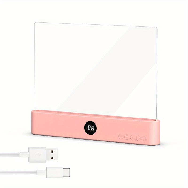 Book Light, Rechargeable Clear LED Flat Reading Light with & Timer, Dimmable Panel Plate Lamp Book Full Page Light for Reading in Bed at Night, Funny Gifts for Readers