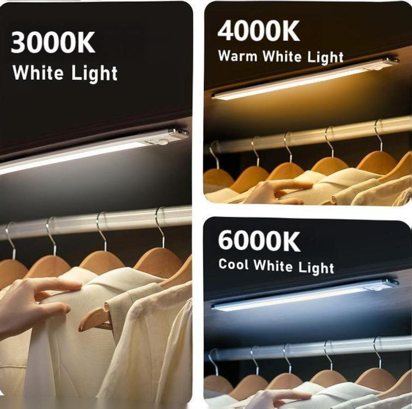 Closet Lights,4 Pack under Cabinetlights with Motion Sensor, USB Rechargeable Nightlights with 3 Color Temps, Portable LED Wall Sconcedimmable Closet Lights with Warm & Cold Lighting,Christmas Lights, Christmas Decorationsthanksgiving Hostess Gifts