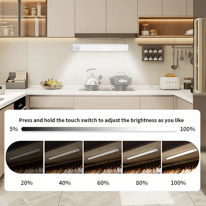 Closet Lights,4 Pack under Cabinetlights with Motion Sensor, USB Rechargeable Nightlights with 3 Color Temps, Portable LED Wall Sconcedimmable Closet Lights with Warm & Cold Lighting,Christmas Lights, Christmas Decorationsthanksgiving Hostess Gifts