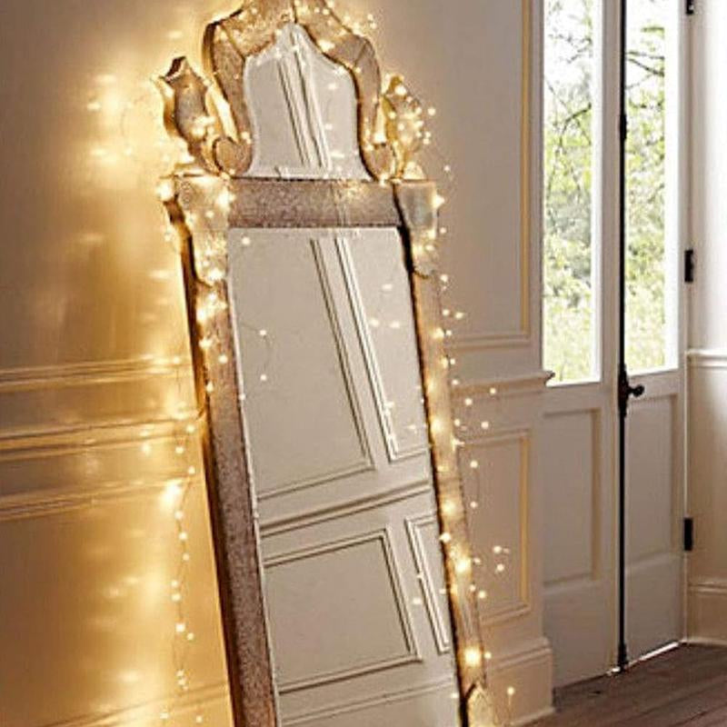 String Lights, 200 LED 66 FT Copper Fairy String Lights Warm White Waterproof USB Powered String Light for Indoor Outdoor Party Decoration