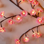 70 Inches 72 Leds Cherry Blossom Branch Lights Usb-Powered Bendable Garland Willow Vine with Fairy Lights for Wedding Valentine'S Day Party Home Wall Decor