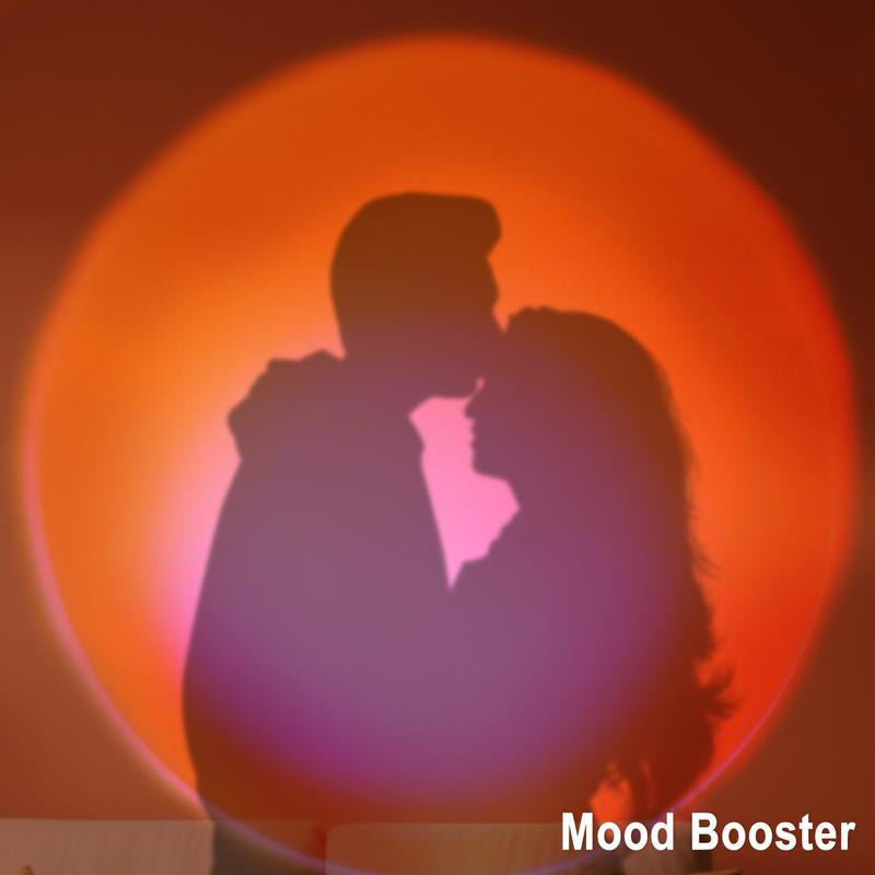 Valentine‘S Day Fall Sunset Lamp Projector Light 180° Adjustable Sunset Mood Lamp, 4 Modes, Remote Control RGB Ambient Night Light for Bedroom, Gaming Room, Live Streaming Photography & Parties Home Wall Decor Party Live Streaming Christmas Gift Led Multi