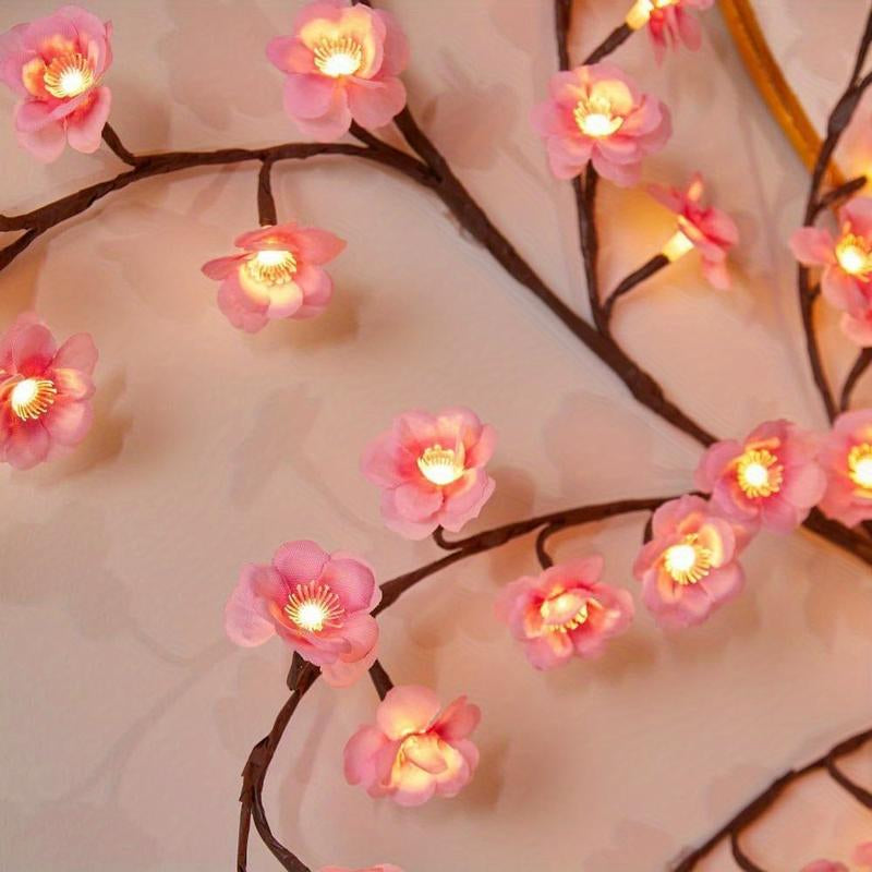 70 Inches 72 Leds Cherry Blossom Branch Lights Usb-Powered Bendable Garland Willow Vine with Fairy Lights for Wedding Valentine'S Day Party Home Wall Decor